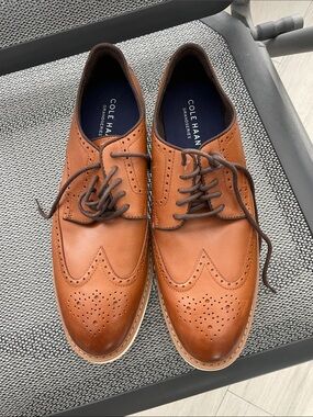 Cole Haan Men’s Brown Leather Wingtip Oxfords